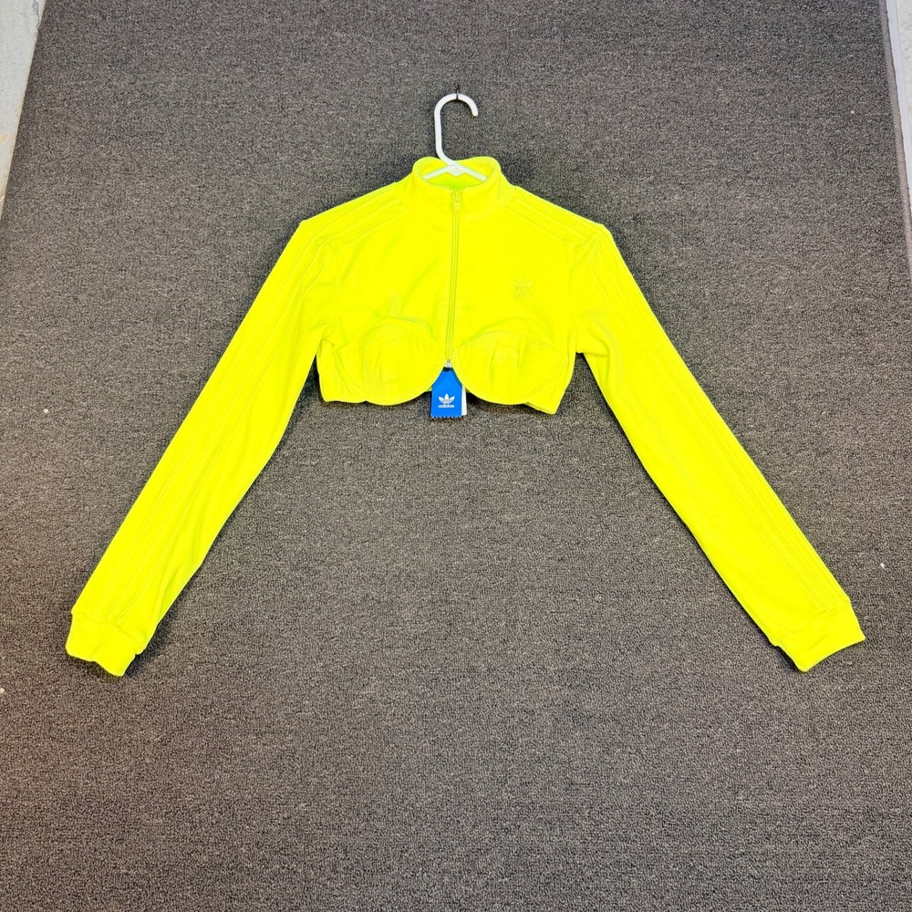Adidas Jeremy Scott JS Track Top Solar Yellow Neon Ultra Cropped Jacket S H50968